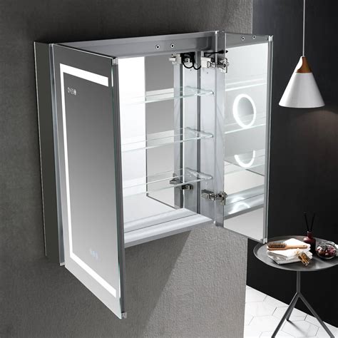 H Rectangular Silver Aluminum Wall Mount <b>Medicine</b> <b>Cabinet</b> with Mirror - <b>36</b> in. . 36 inch medicine cabinet with lights